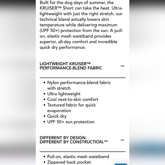 KUHL Slate Pirate Blue Kruiser Casual Hiking Nylon Shorts w/ Pockets Men's L - Picture 3 of 9